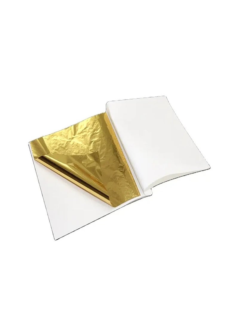 Smart 50pcs Resin Metallic Gold Leaf Sheet Paper for Nails Decoration Craft Art  - Image 3