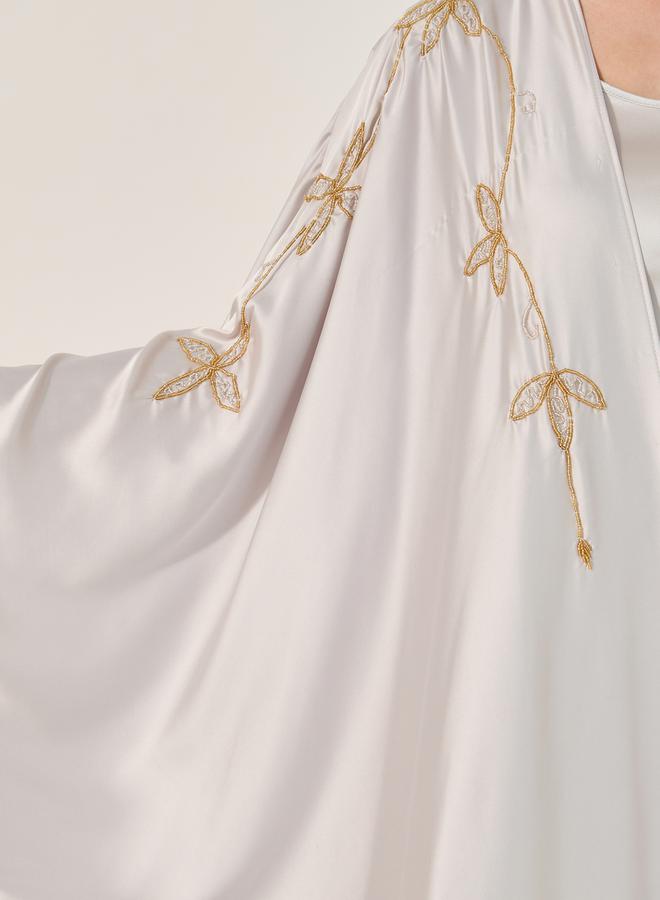 Styli Embroidered Batwing Sleeve Abaya with Inner Dress and Hijab - Image 5