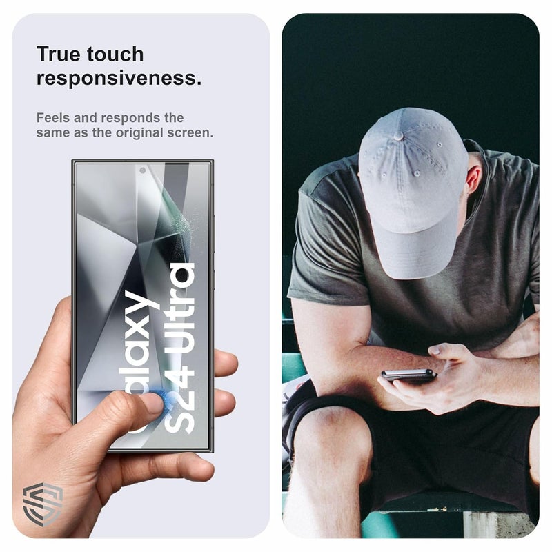Skyddshield Military-Grade Gorilla Tempered Glass For Samsung Galaxy S24 Ultra 5G (6.8 Inch) With Installation Kit | Edge to Edge Coverage | Black - Image 4