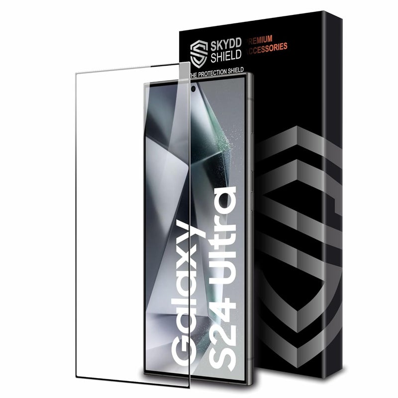 Skyddshield Military-Grade Gorilla Tempered Glass For Samsung Galaxy S24 Ultra 5G (6.8 Inch) With Installation Kit | Edge to Edge Coverage | Black - Image 1