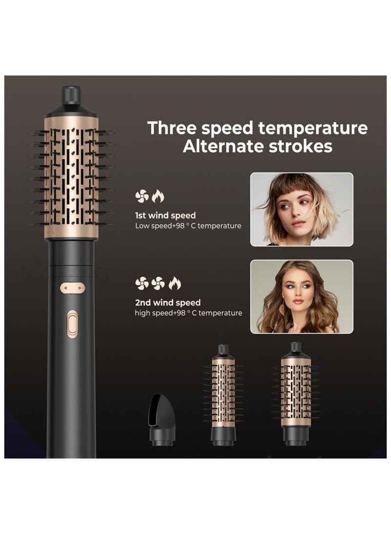 PANDA JOJO Hair Dryer Brush, 3 in 1 Rotating Hot Air Brush with Detachable Brush, 3 Heats and 2 Speeds Rotating Hair Dryer Spinning for Curl and Straight - Image 5