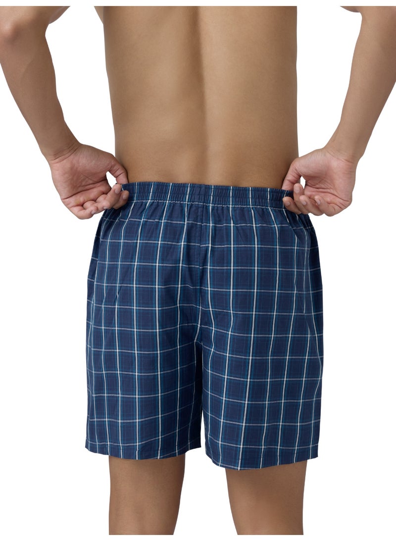 XYXX XYXX Men's Checkmate Relaxed Fit Cotton Boxer Shorts with Dual Pocket & No Marks Waistband (Pack of 2)  - Image 3
