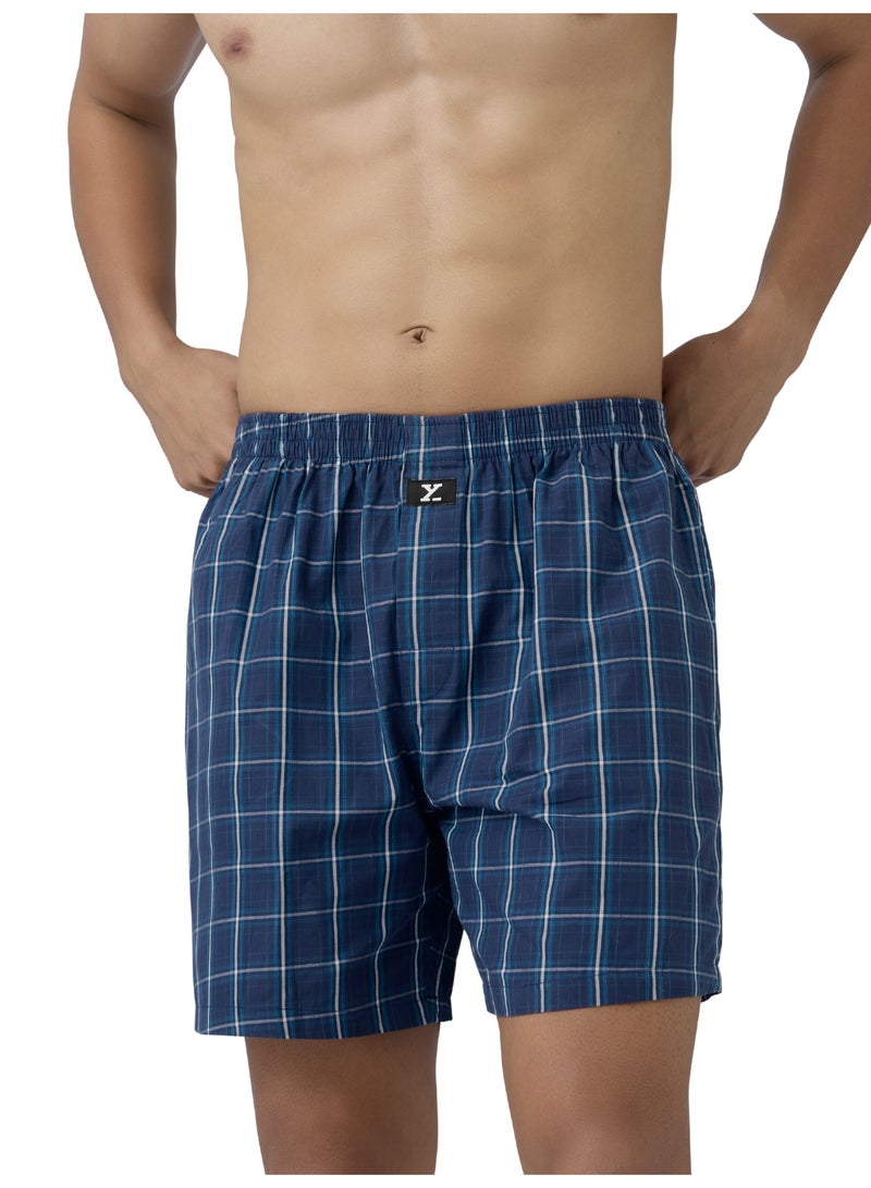 XYXX XYXX Men's Checkmate Relaxed Fit Cotton Boxer Shorts with Dual Pocket & No Marks Waistband (Pack of 2)  - Image 2