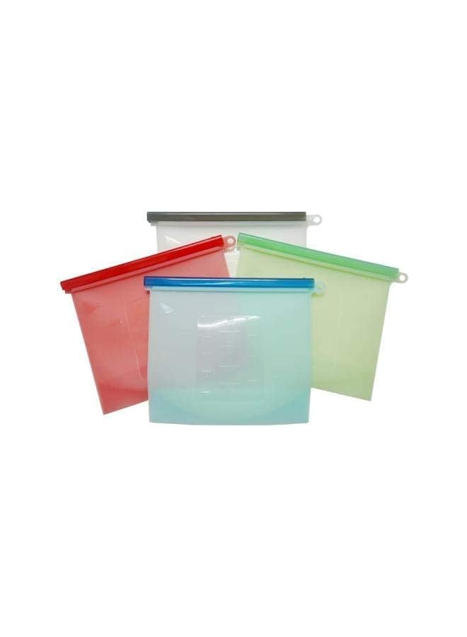 S-TOP Silicone Food Storage Bags Hot/Cold Food Leakproof microwavable - Set of 4 - Image 2