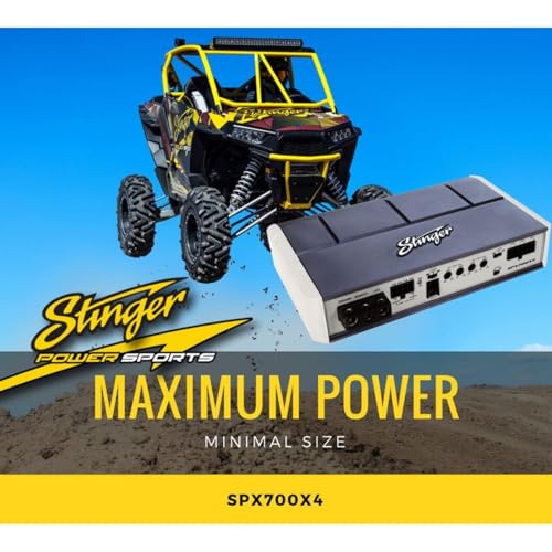 Stinger SPX700X4 Micro 4 Channel 700 Watt Powersports Amplifier for Motorcycles, ATV, Marine and Mobile Applications - Image 4