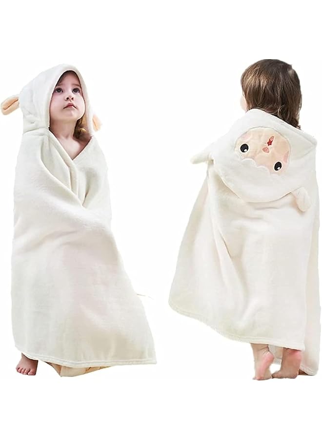 X spring Hooded Towels 90X150Cm Rabbit Design Highly Absorbent Bathrobe Premium Beach Or Bath Towel Ultra Soft Baby Bath Towel Hooded Towel Suitable For Kids 3 12 Years - Image 1