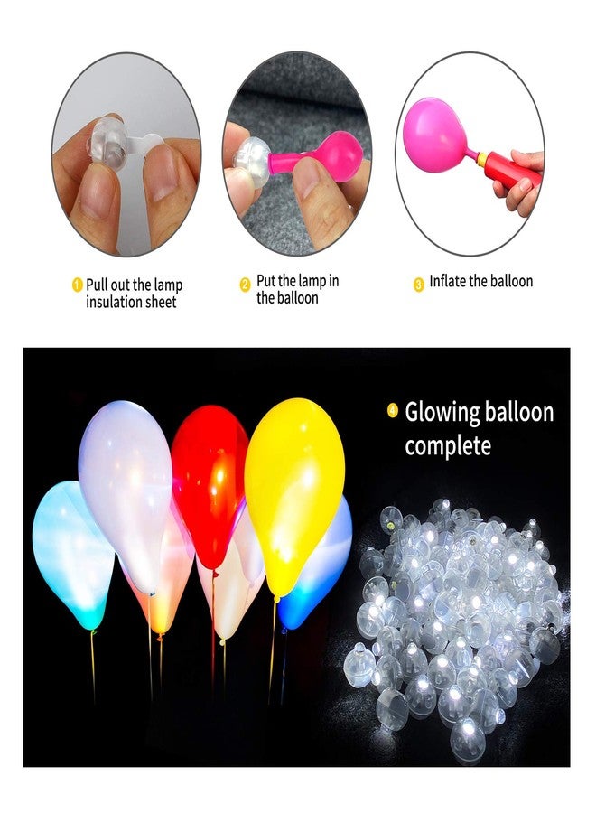 Aogist 50pcs White LED Balloon Lights, Tiny Led Lights Mini Round LED Ball Lamp for Paper Lantern Balloons, Indoor Outdoor Party Event Fun Party Supplies Halloween Christmas Wedding Decoration - Image 2