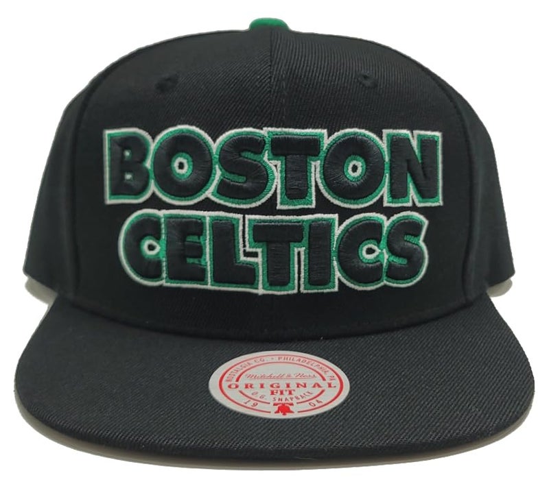Mitchell Ness Mitchell & Ness Boston Celtics New Vintage 2013 Draft Black Green Snapback Era Hat Cap - Image 3