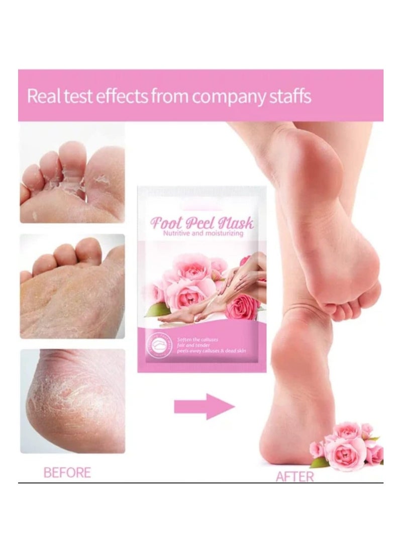 SYOSI - Foot Peel Mask, 2 pack Soft Feet Peeling Socks, Foot Exfoliating Socks, Foot Masks Care for Callus Remove, Repair Cracked Heel, Dead, Dry, Hard Skin Exfoliating Foot Mask, for Hard Skin, Baby - Image 1