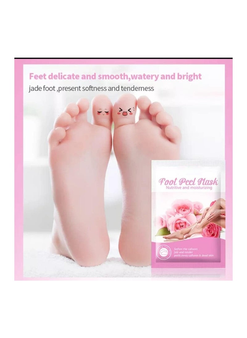SYOSI - Foot Peel Mask, 2 pack Soft Feet Peeling Socks, Foot Exfoliating Socks, Foot Masks Care for Callus Remove, Repair Cracked Heel, Dead, Dry, Hard Skin Exfoliating Foot Mask, for Hard Skin, Baby - Image 1
