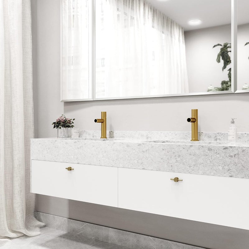 VIGO Ashford 8 H Single Handle SingleHole Bathroom Faucet in Matte Brushed GoldVG01052MG - Image 5