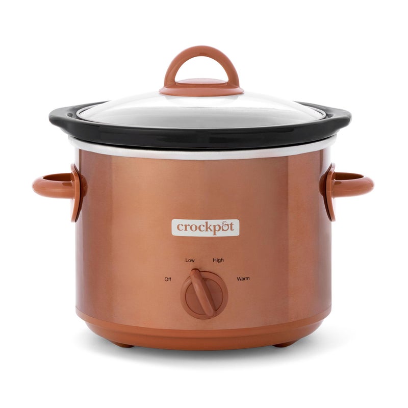 Crock-Pot 3 Quarts Manual Design Series Slow Cooker with 3 Manual Heat Settings Cooks Meals for 3 Plus People with Removable Stoneware Bowl, Copper - Image 1