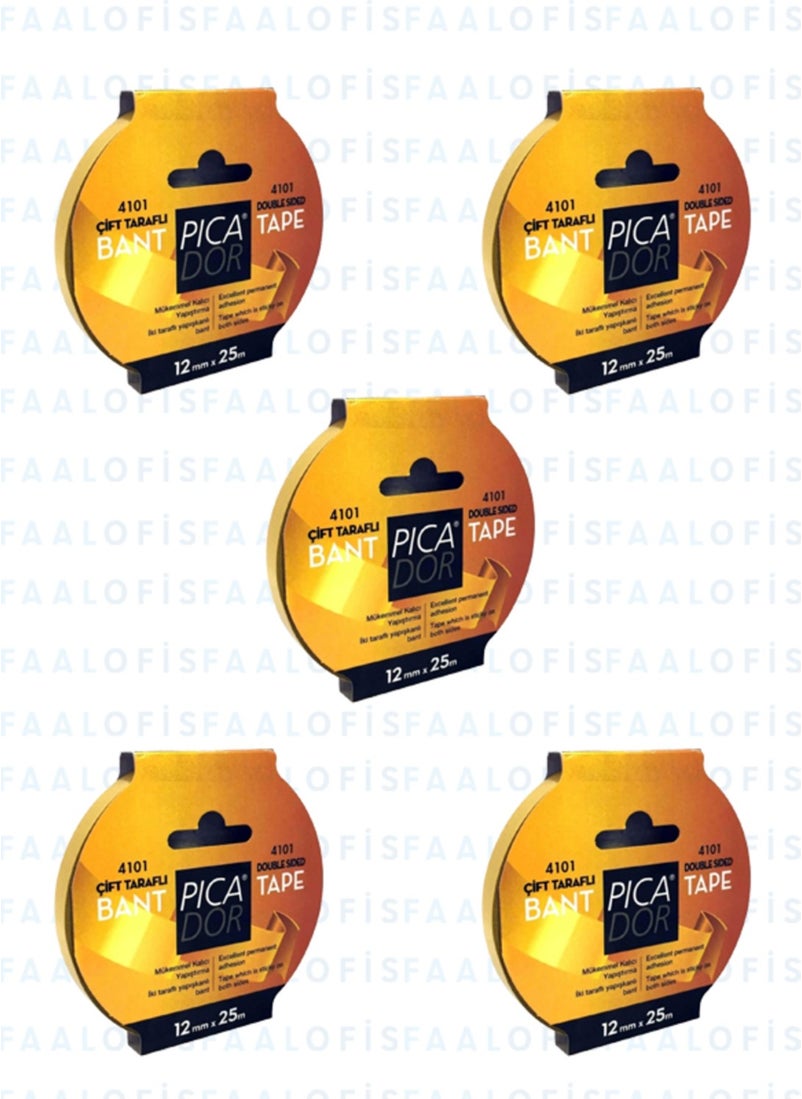 Picador 12 x 25 5 Pieces Quality Double Sided Tape 