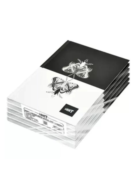Light Hard Cover Notebook, Pack of 5 Pieces, Single Line, A5 Size, 100 Sheets - LINBA51803