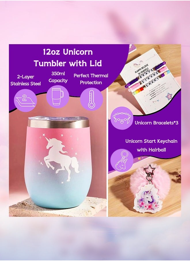 Arabest Unicorn Gift Set for Girls, Birthday Gifts,Ramadan Gift Box, Back-to-School Gifts, Graduation Gifts, and Girls' Toys for Ages 4 to 18 Combined Materials Pink  - Image 5