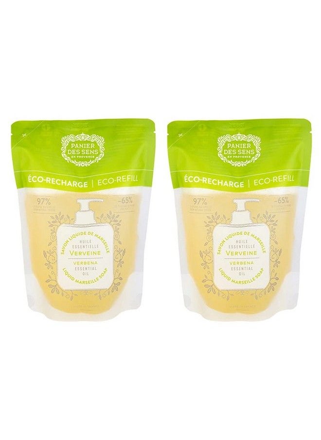 PANIER DES SENS Verbena Liquid Hand Soap Refills Liquid Marseille Soap Made In France 97% Natural 2X 169Floz/500Ml  - Image 1