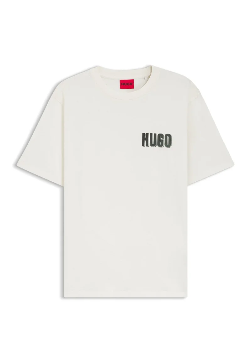 HUGO Natural Cotton-jersey T-shirt with rear graphic for Men | Best Price UAE
