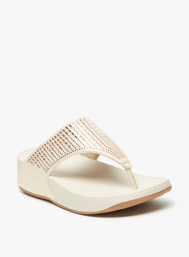 Le Confort Women's Embellished Slip-On Flatform Heeled Sandals