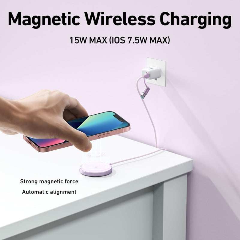 BENFEI Magnetic Wireless Charger 15w Compatile with MagSafe Charger/iPhone 16/16 Pro/16 Plus/16 Pro Max/iPhone 15 Pro Max Plus/iPhone 14 13 12 Series, Wireless Mag Safe Charging Pad, Mag Charger - Image 2