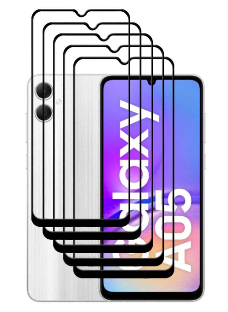 ACLIX 5 Pieces Antistatic ESD Dustproof Premium Quality High Definition Tempered Glass Screen Protector Designed For Samsung Galaxy A05 - Image 1