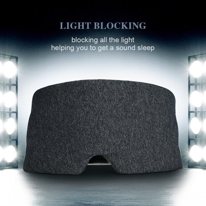 FRESHME 100 Handmade Cotton Sleep Mask Blackout Comfortable Breathable Eye Mask for Sleeping Adjustable Blinder Blindfold Airplane with Travel Pouch Best Night Companion Eyeshade for Women Men Kid - Image 4