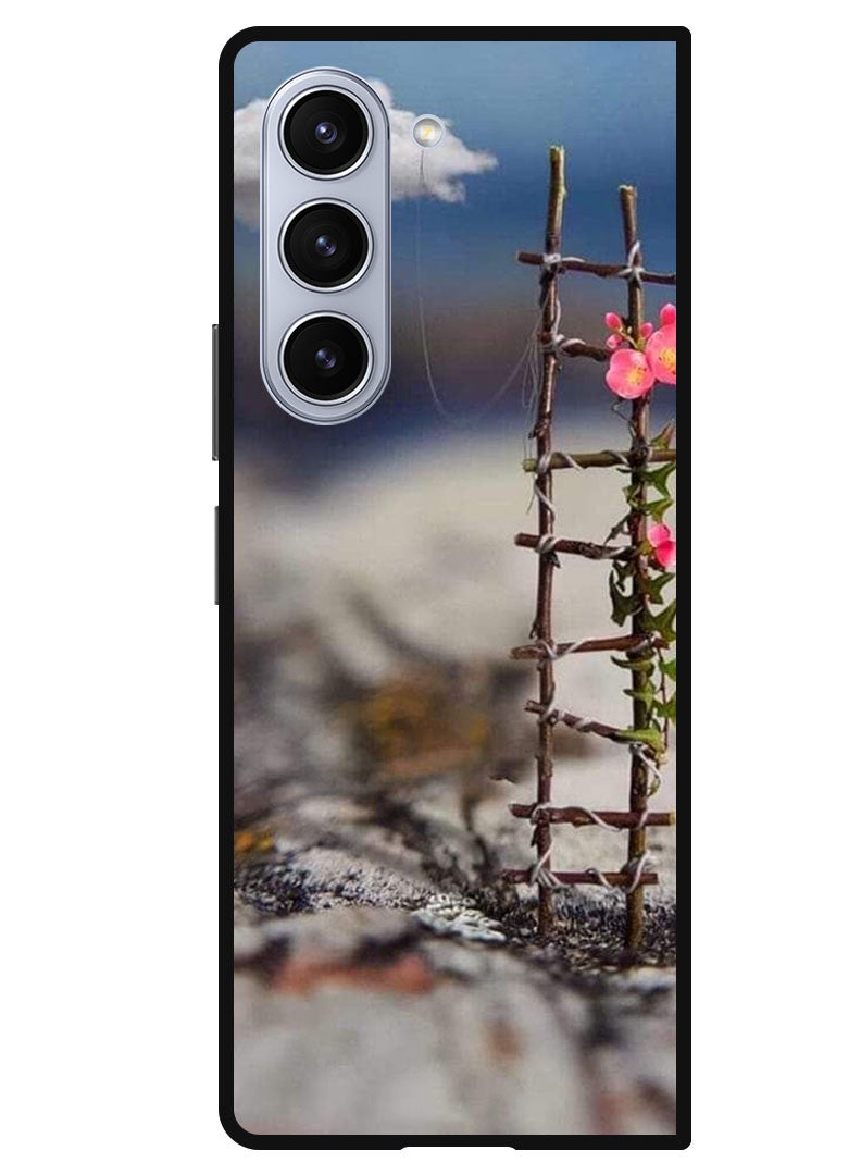 Theodor Protective Case Anti Scratch Shock Proof Bumper Cover For Samsung Galaxy Z Fold 5 Cloud with Stair - Image 1