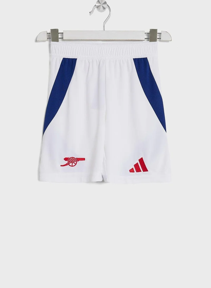 adidas شورت كرة قدم أبيض للأولاد مقاس