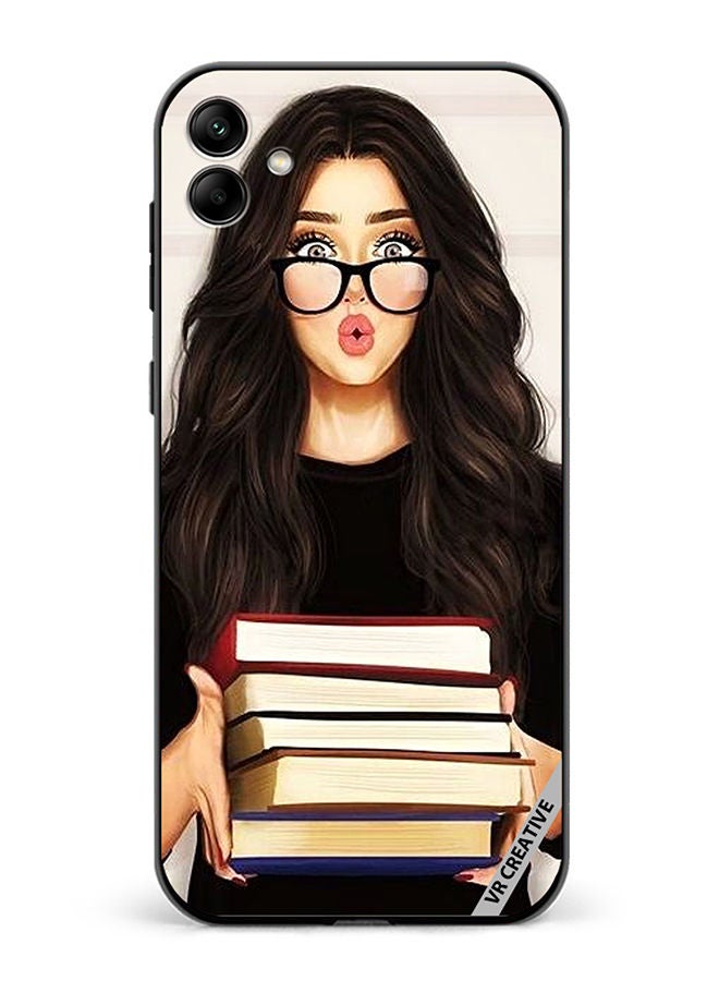 VR CREATIVE Protective Case Cover For Samsung Galaxy A04 Girl With Books Shocked Design Multicolour - Image 1