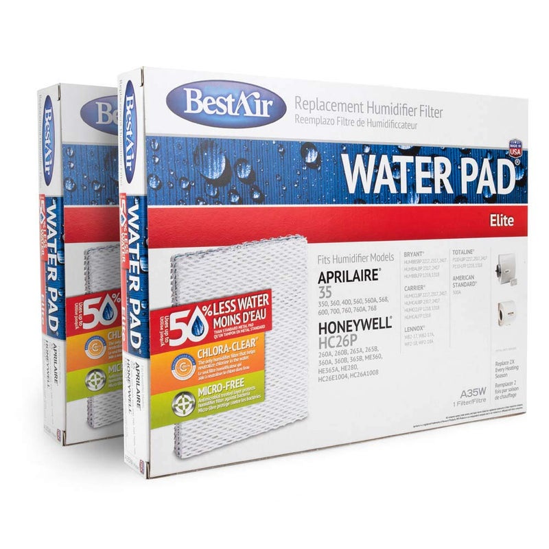BestAir فلتر مرطب الهواء البديل BestAir وسادة ماء Elite A35W، عبوة 2. - Image 5