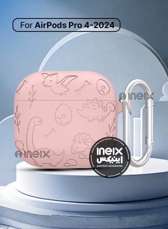 إينيكس حافظة مقاومة للصدمات بتصميم فاخر لسماعة آبل ايربودذ 4-وردي - Image 4