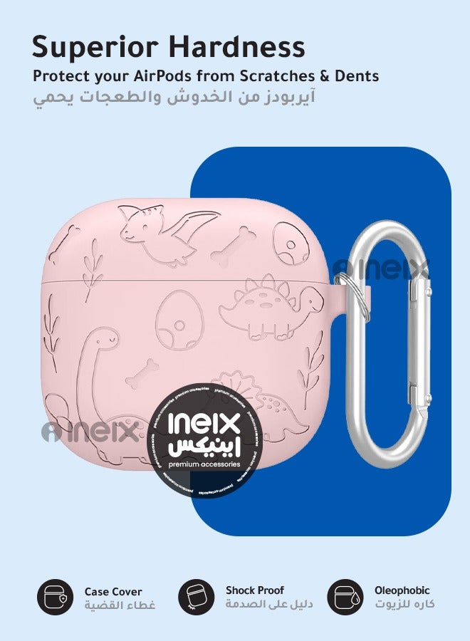 إينيكس حافظة مقاومة للصدمات بتصميم فاخر لسماعة آبل ايربودذ 4-وردي - Image 2