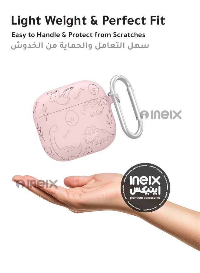 إينيكس حافظة مقاومة للصدمات بتصميم فاخر لسماعة آبل ايربودذ 4-وردي - Image 5