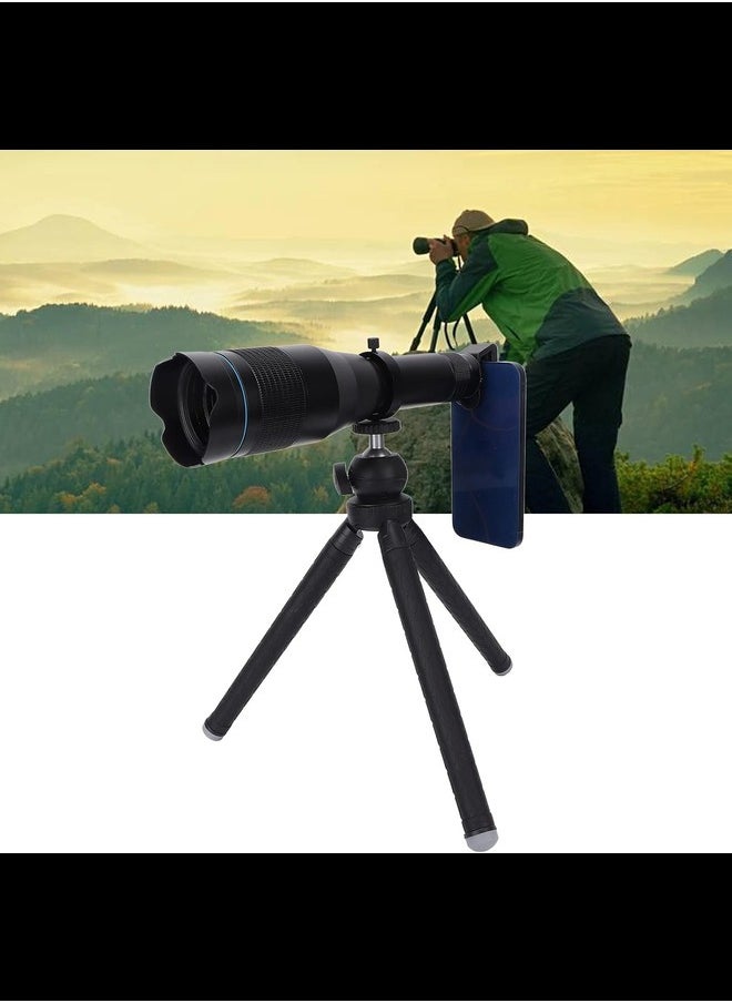 Generic - High Power 60X HD Telephoto Lens 650‑700mm Length External Zoom Lens with Phone Tripod for Smartphone Lens Attachment - Image 1