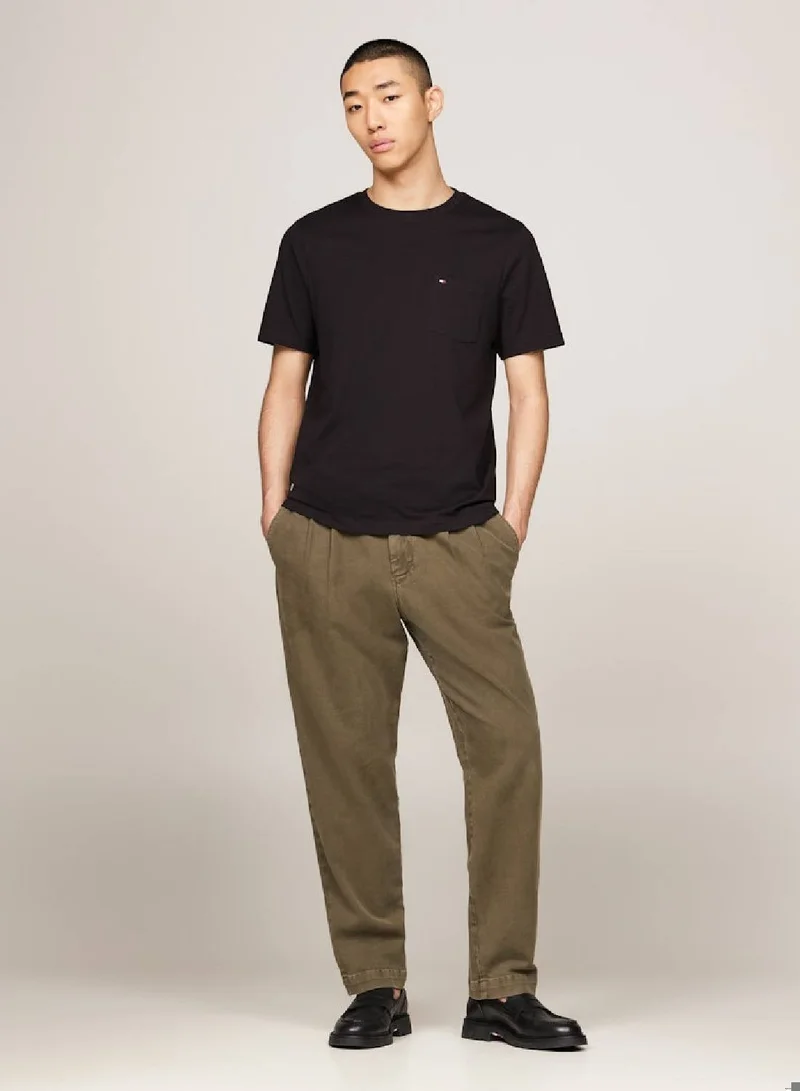 TOMMY HILFIGER Crew Neck Patch Pocket T-Shirt