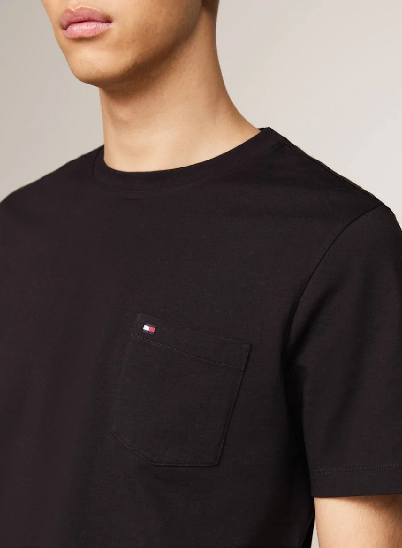 TOMMY HILFIGER Crew Neck Patch Pocket T-Shirt