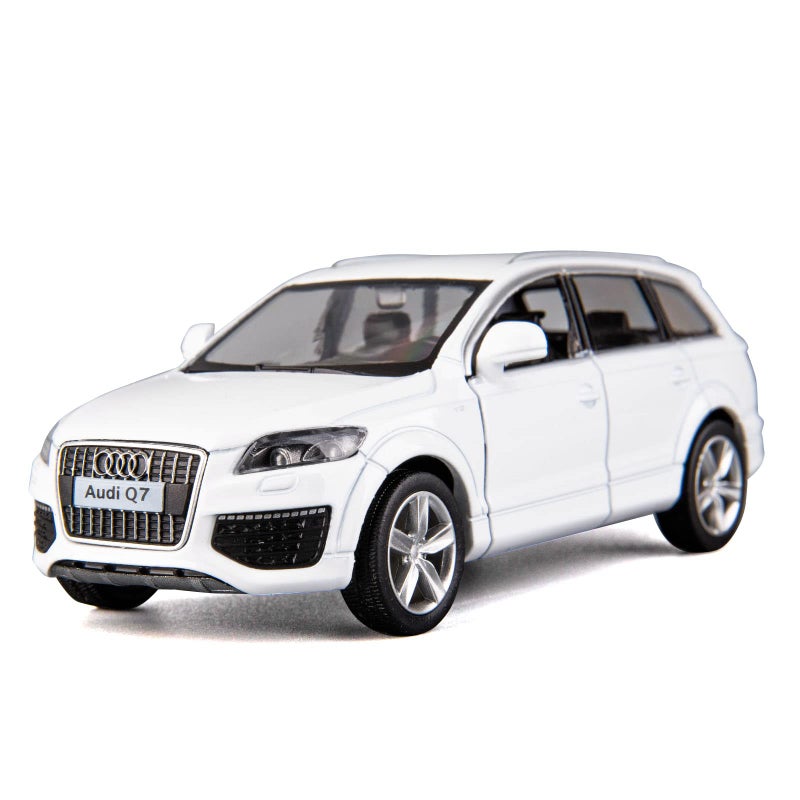 RMZ City Compatible 1/36 Scale Audi Q7 Casting Car Model, Zinc Alloy Toy Car for Kids, Pull Back Vehicles Toy Truck for Toddlers Kids Boys Girls Gift White - Image 1