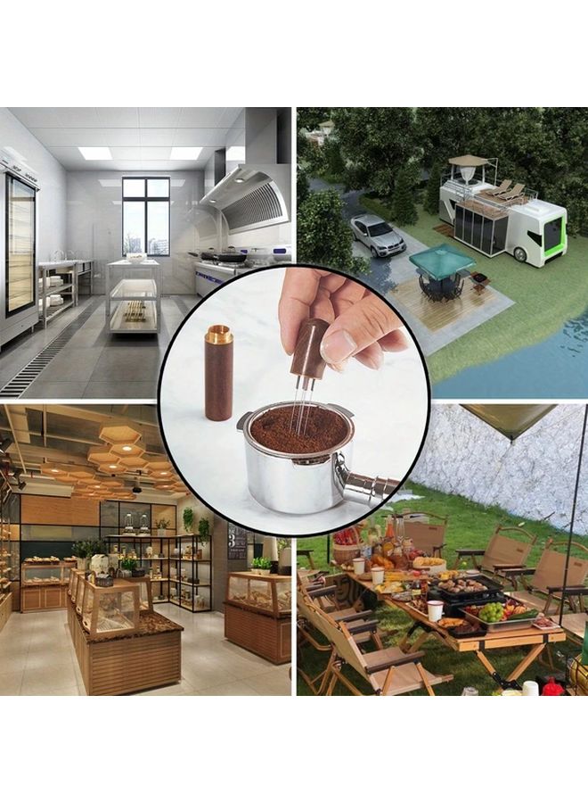 Bright Brown Mini Coffee Powder Sifter Portable Clump Breaker For Kitchen Use - Image 3