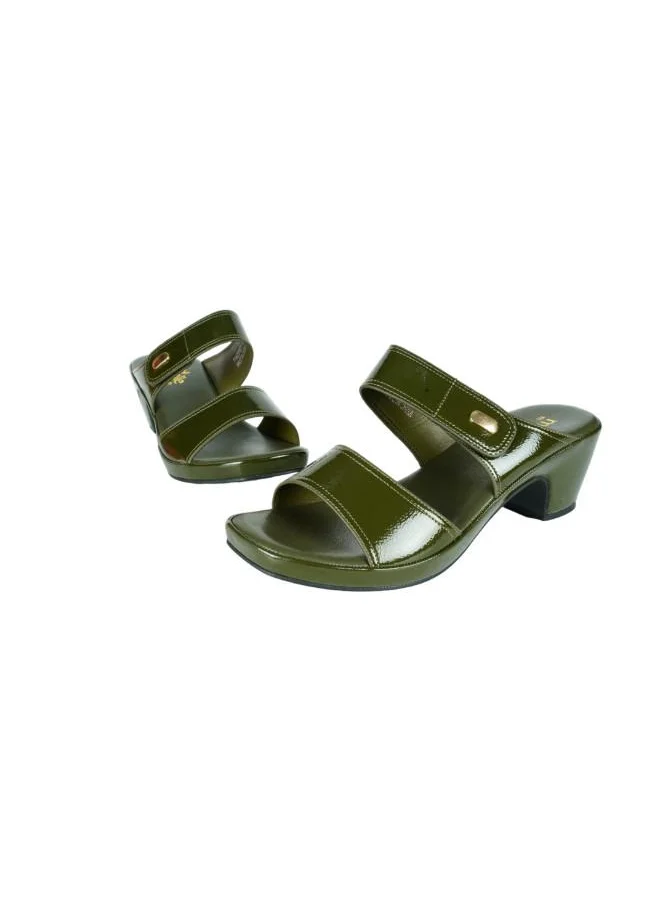 ميشيل مورجان 092-2807 Michelle Morgan Ladies Block Heel Sandals 114ZD121 Green
