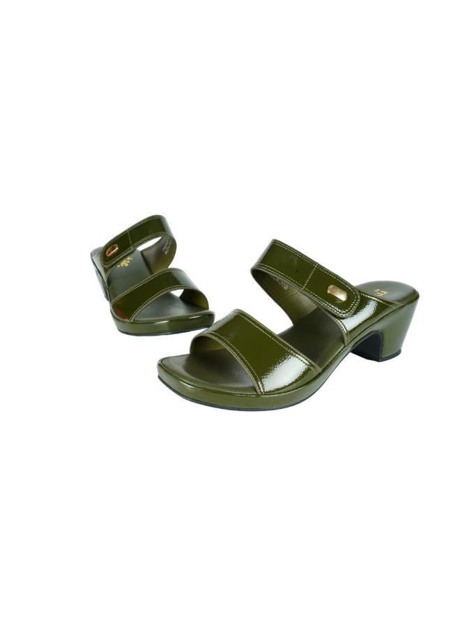 Michelle Morgan 092-2807 Michelle Morgan Ladies Block Heel Sandals 114ZD121 Green - Image 2