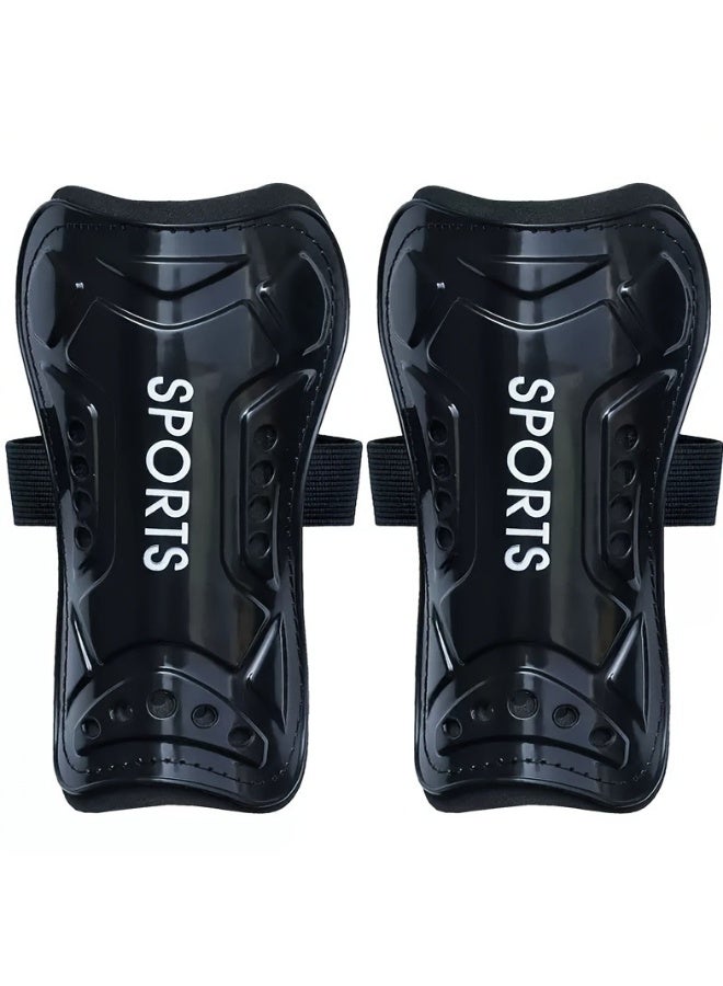 Chabeia 1 Pair Football Shin Pads, Soccer Guards Sports Leg Protector Gear, Sporting Goods | Team Sports | Soccer | Clothing, Shoes & Accessories（Black, Size S） - Image 1