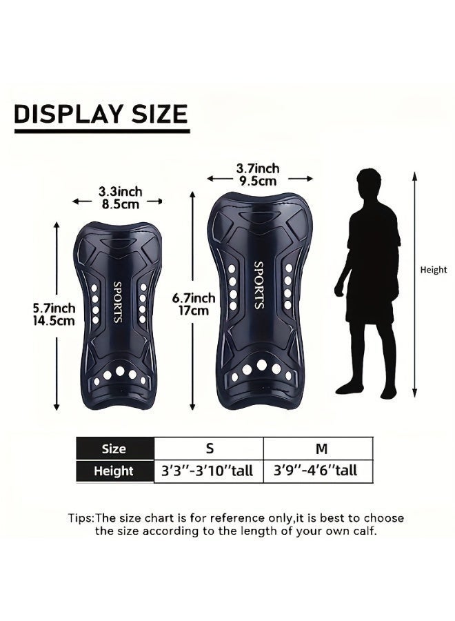 Chabeia 1 Pair Football Shin Pads, Soccer Guards Sports Leg Protector Gear, Sporting Goods | Team Sports | Soccer | Clothing, Shoes & Accessories（Black, Size S） - Image 2