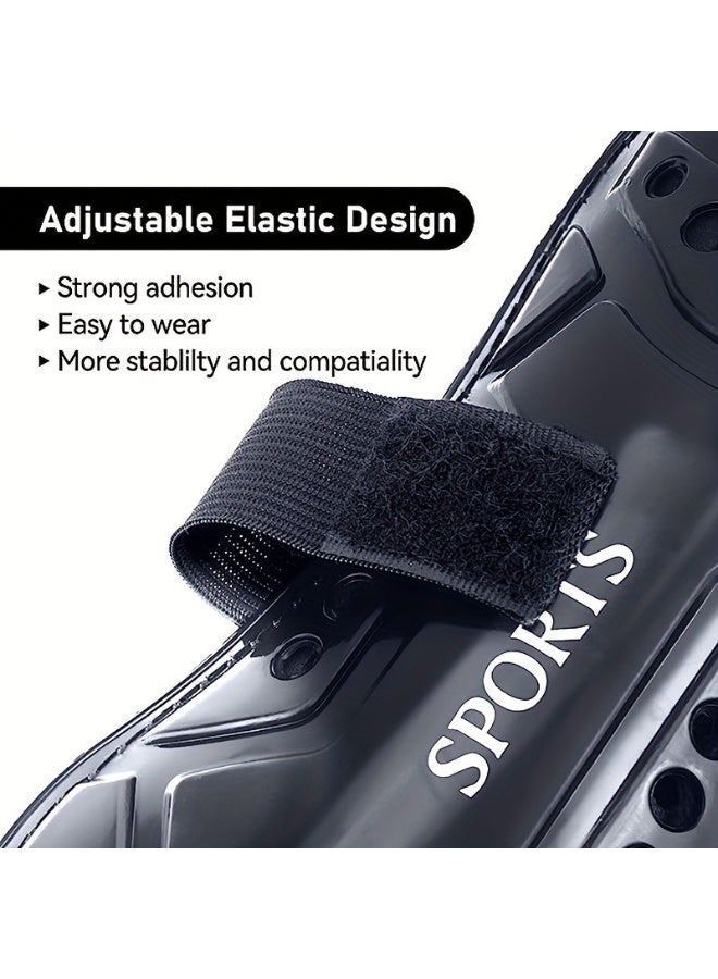 Chabeia 1 Pair Football Shin Pads, Soccer Guards Sports Leg Protector Gear, Sporting Goods | Team Sports | Soccer | Clothing, Shoes & Accessories（Black, Size S） - Image 3