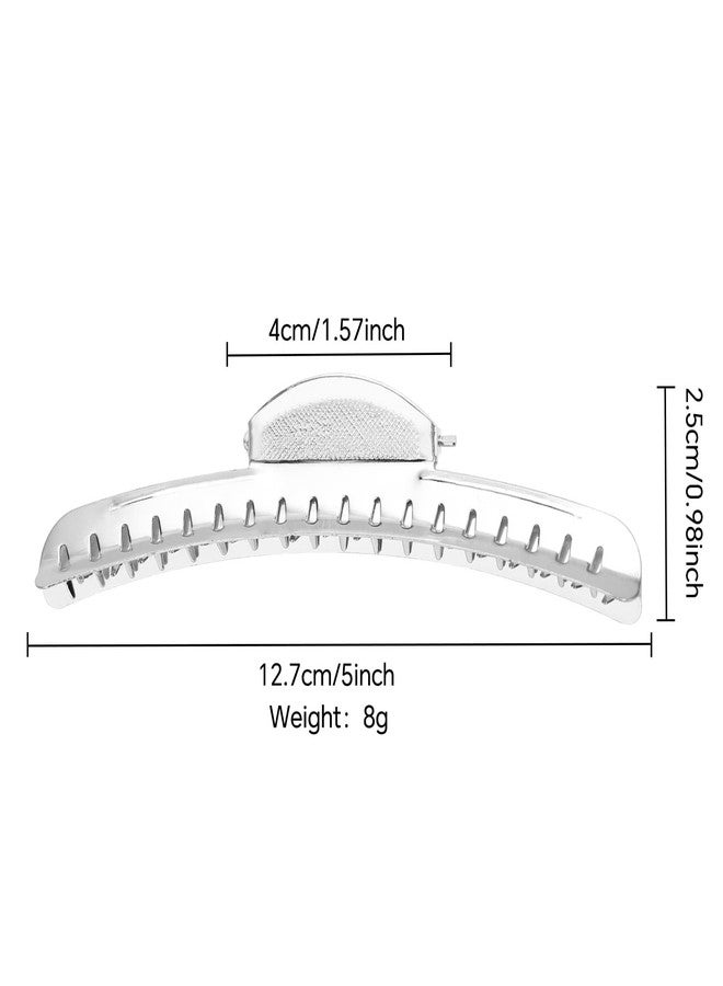 ZIBARBER 12 PCS Butterfly Hair Clips, Metal Finger Wave Clips with Aluminum Tips - Gold Small Vintage Hair Clamps for Wavy Hair Styling (Silver) - Image 2