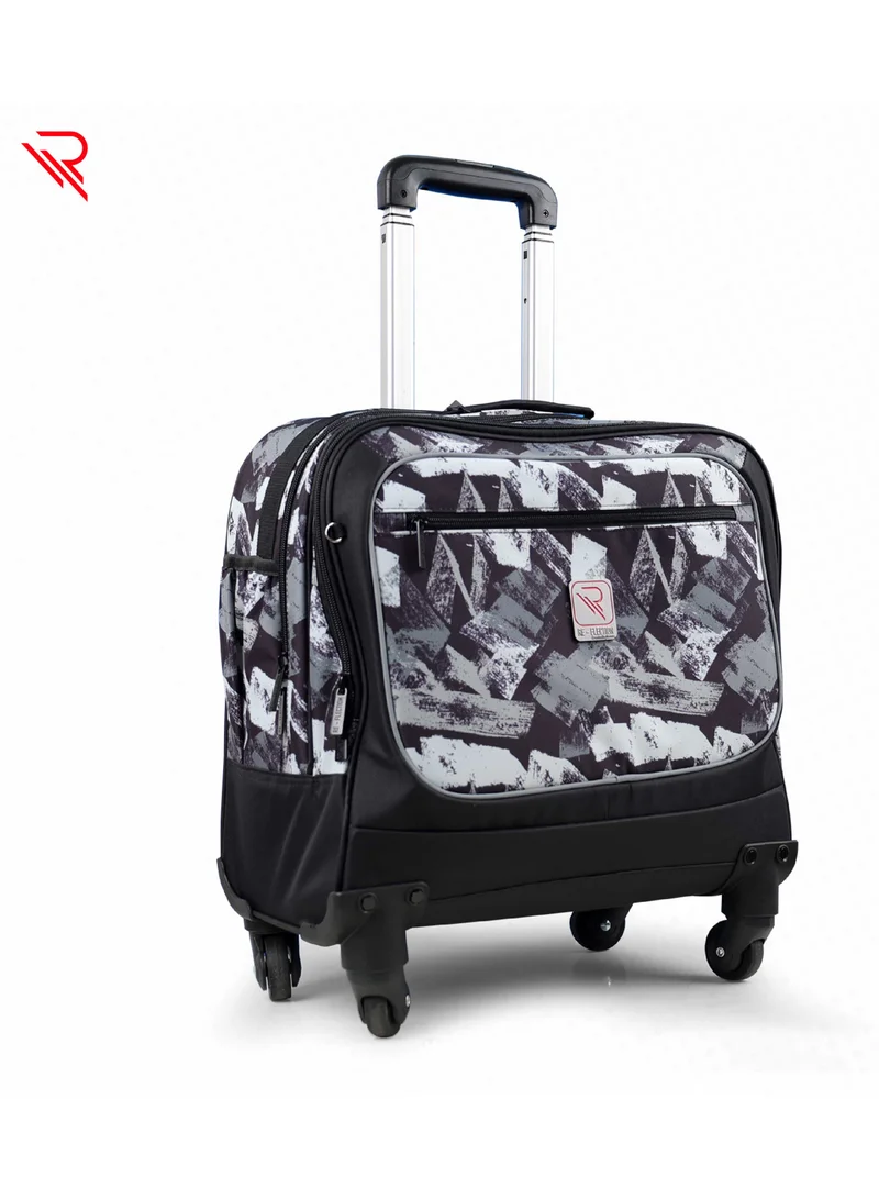 ريفلكشين Reflection School bag 3 PCS set All in One Rolling Trolley Include Pencil case, Lunch bag, Durable, Laptop Compartment, 4 Multi Directional wheels, Telescopic adjustable Handle