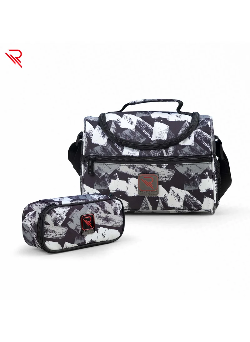 ريفلكشين Reflection School bag 3 PCS set All in One Rolling Trolley Include Pencil case, Lunch bag, Durable, Laptop Compartment, 4 Multi Directional wheels, Telescopic adjustable Handle