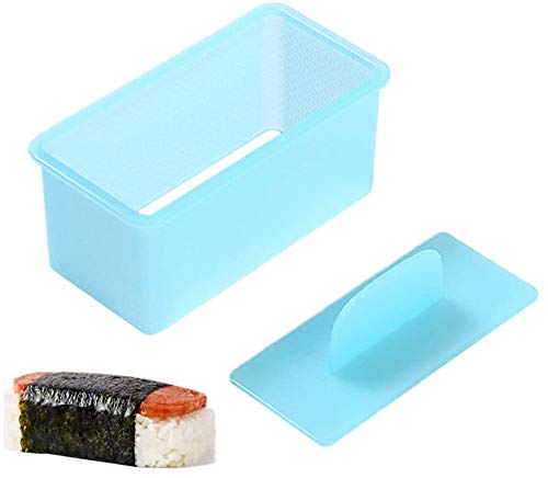 AYCCNH Non Stick Musubi Maker Press BPA Free Sushi Making Kit Onigiri Mold NonToxic Luncheon Meat Press Hawaiian Spams Musubi Maker Mold Blue