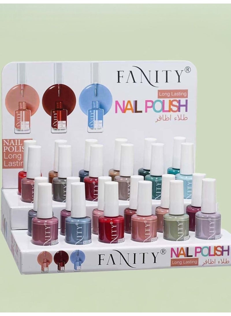 فانيتي طلاء أظافر 24 قطعة متعدد الألوان