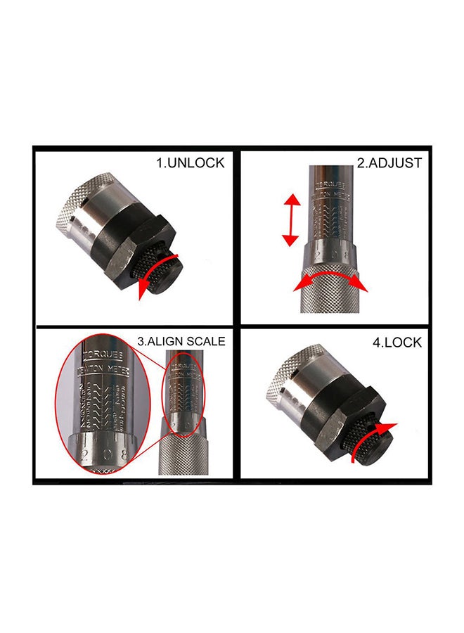 Loquat Adjustable Torque Ratchet Wrench Repairing Spanner Hand Tool Silver - Image 4