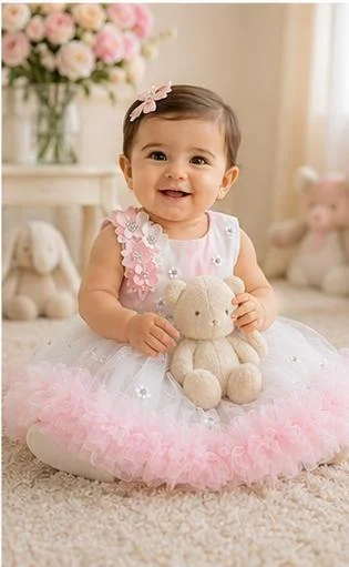 أرتيميا Artemea Toddler Girls Floral Embellished Mesh Fit & Flare Party Dress - Red