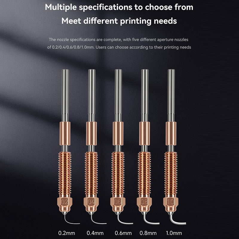3D Printer Accessory 1.0mm CZ Copper Hardened Steel Coating Nozzle Compatible with Creality K1C/ K1 Max/  Ender 3 V3 3D Printer Nozzle Integrated Bimetallic with Titanium Alloy Throat for High Flow - Image 3